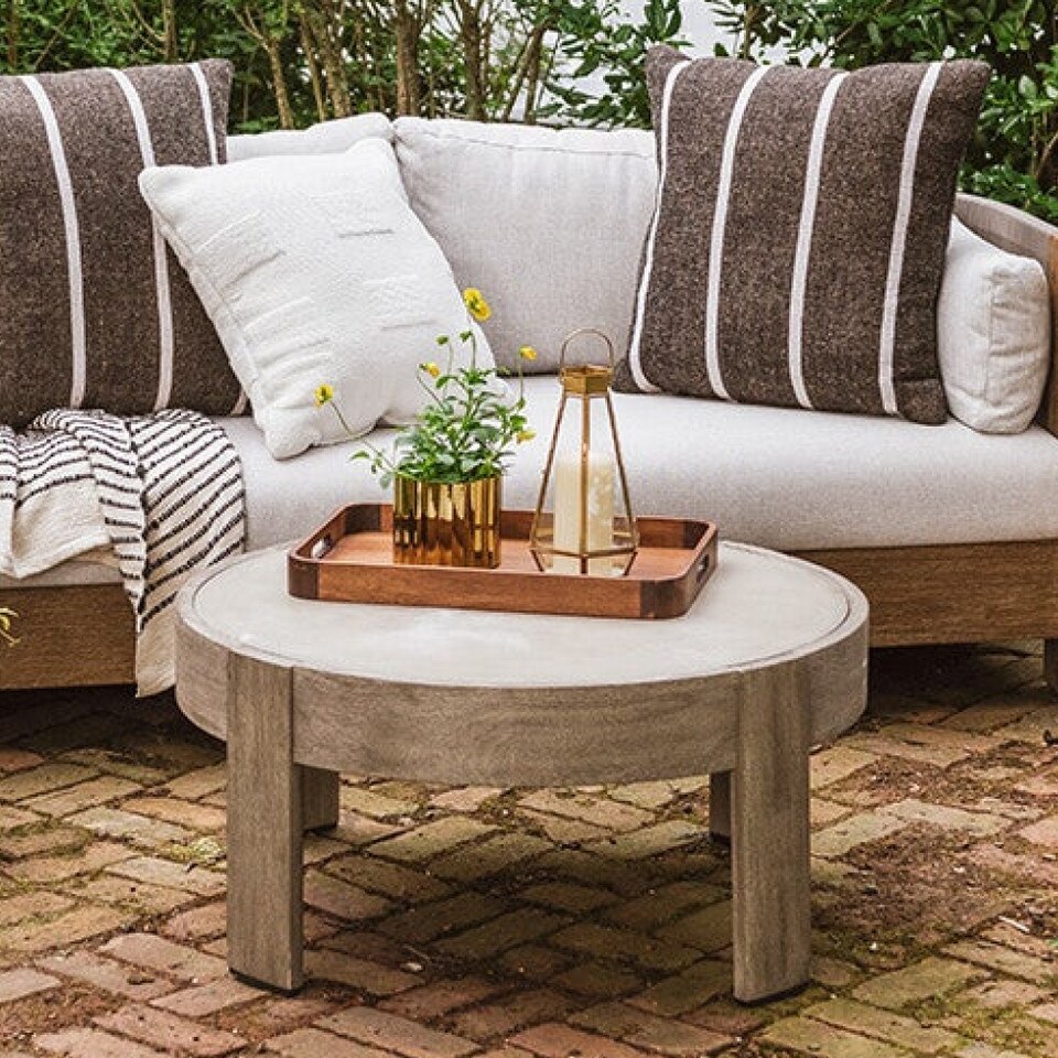Portside Garden Round Coffee Table - Modern Outdoor Style | West Elm UK